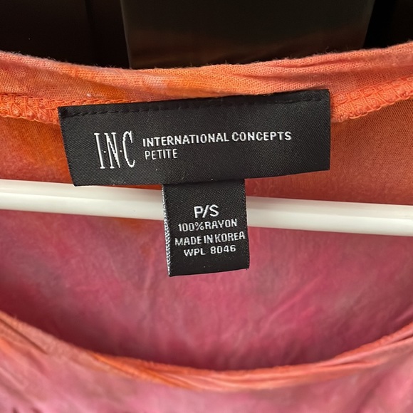 Inc petite multicolour tie dye tank top. Pink/orange/brown. Size s. - Picture 2 of 6